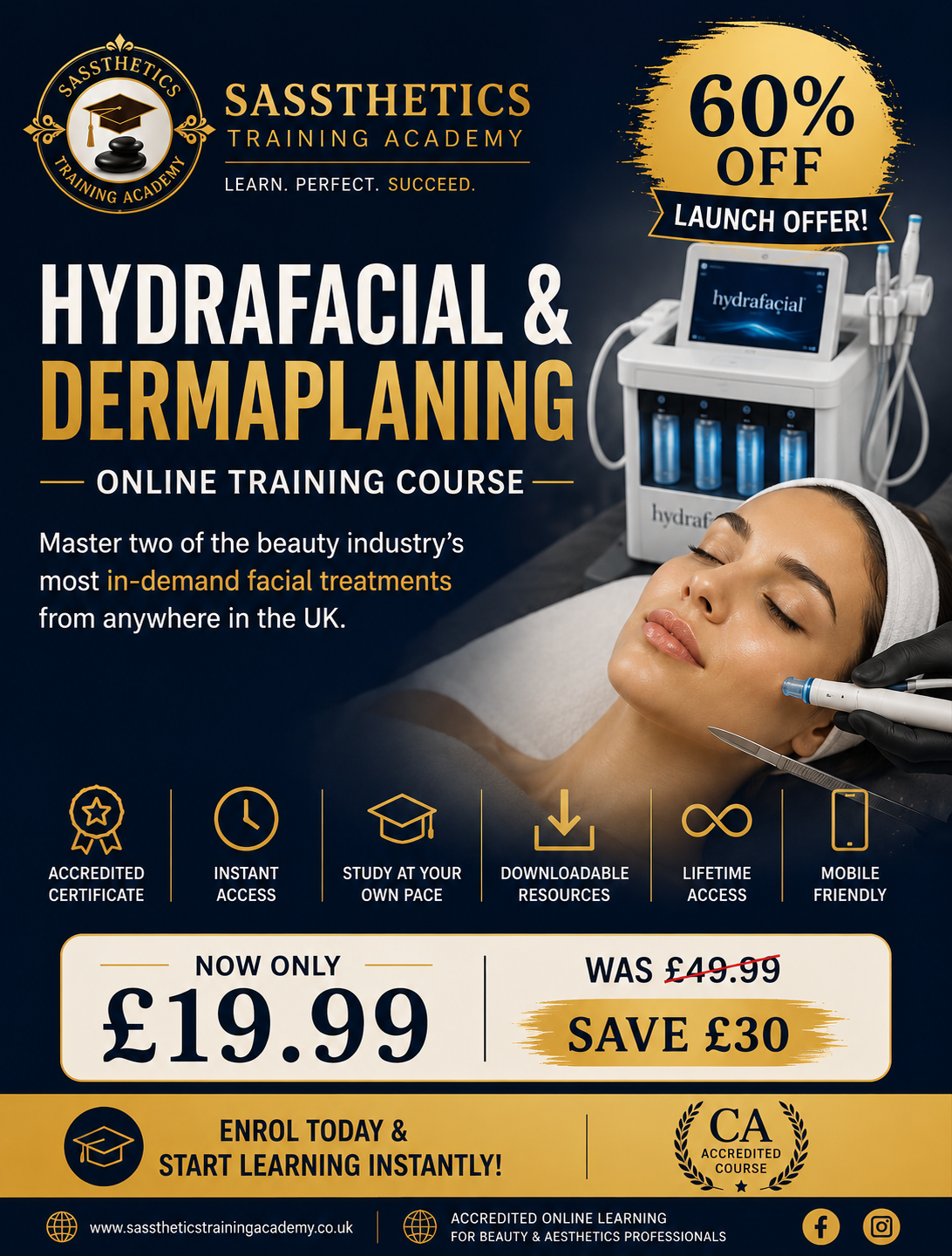 HydraFacial & Dermaplaning Online Training Course