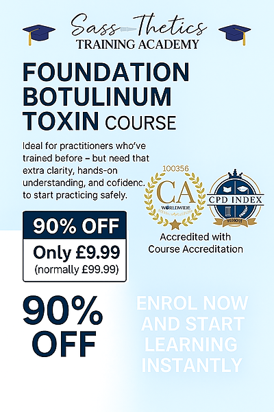Correct-FOUNDATION BOTULINUM TOXIN (ANTI WRINKLE) ONLINE TRAINING COURSE