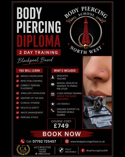 Body Piercing  Training 18th & 19th June