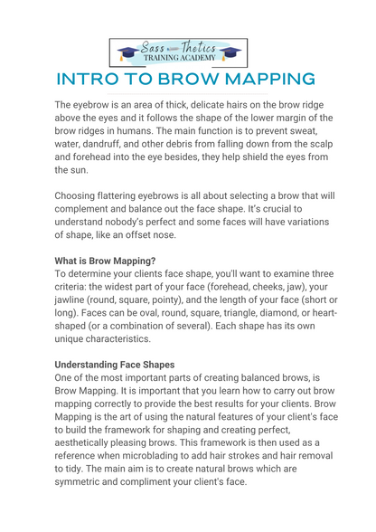 FREE DOCUMENT.DETAILED BROW MAPPING GUIDE.