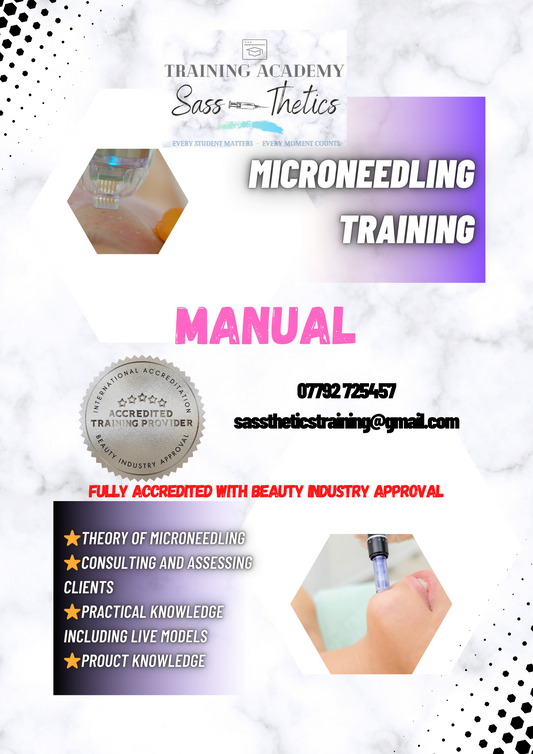 Microneedling Manual 🌟Fully Accredited🌟-59 Pages -includes everything you need .