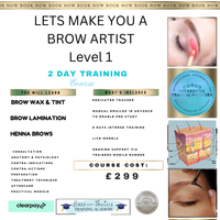 Lets make you a Brow Artist-Level 1 . 14th & 15th February 2025.pay £149 , the remainder on the day of your course