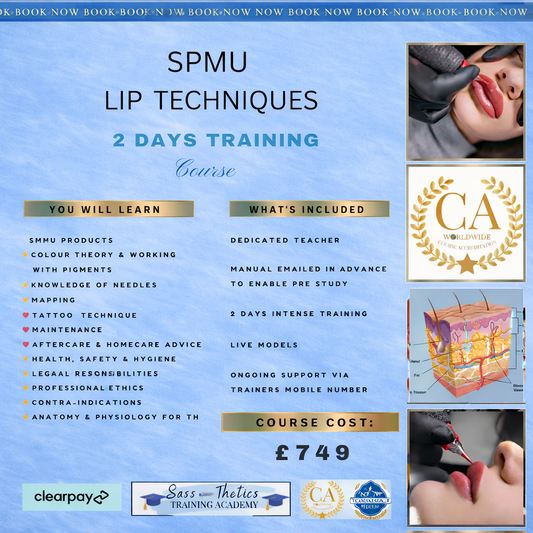 SPMU LIP TECHNIQUES .Training course. 2 days .                                                                                          22nd and 23rd May   2026 . Pay just  50% today