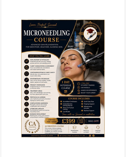 Dermaplaning  Training Course. 1st May 2026.Pay 50% today.