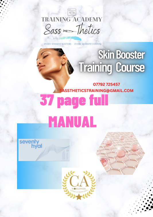 Advanced Skin Boosters Manual🌟Fully Accredited🌟34 Pages -includes everything you need .