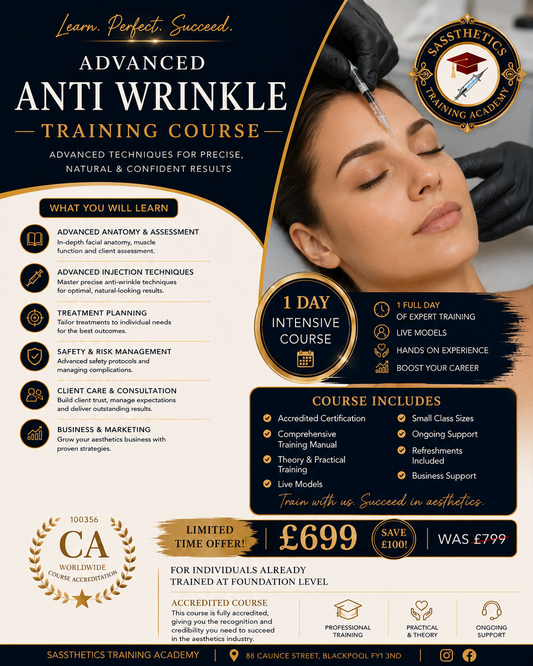 Advanced Anti Wrinkle Training Course Blackpool