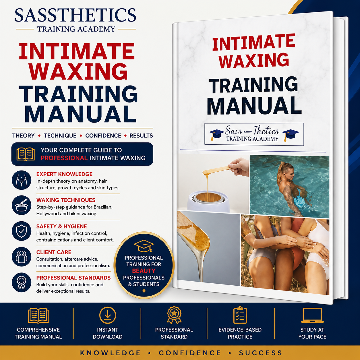 Intimate Waxing Training Manual | Brazilian & Hollywood Waxing PDF | Sassthetics Training Academy