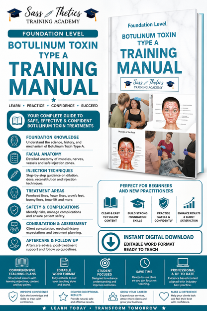 IMMEDIATE DOWNLOAD -Advanced Dermal Fillers Manual & TEACHING PLAN