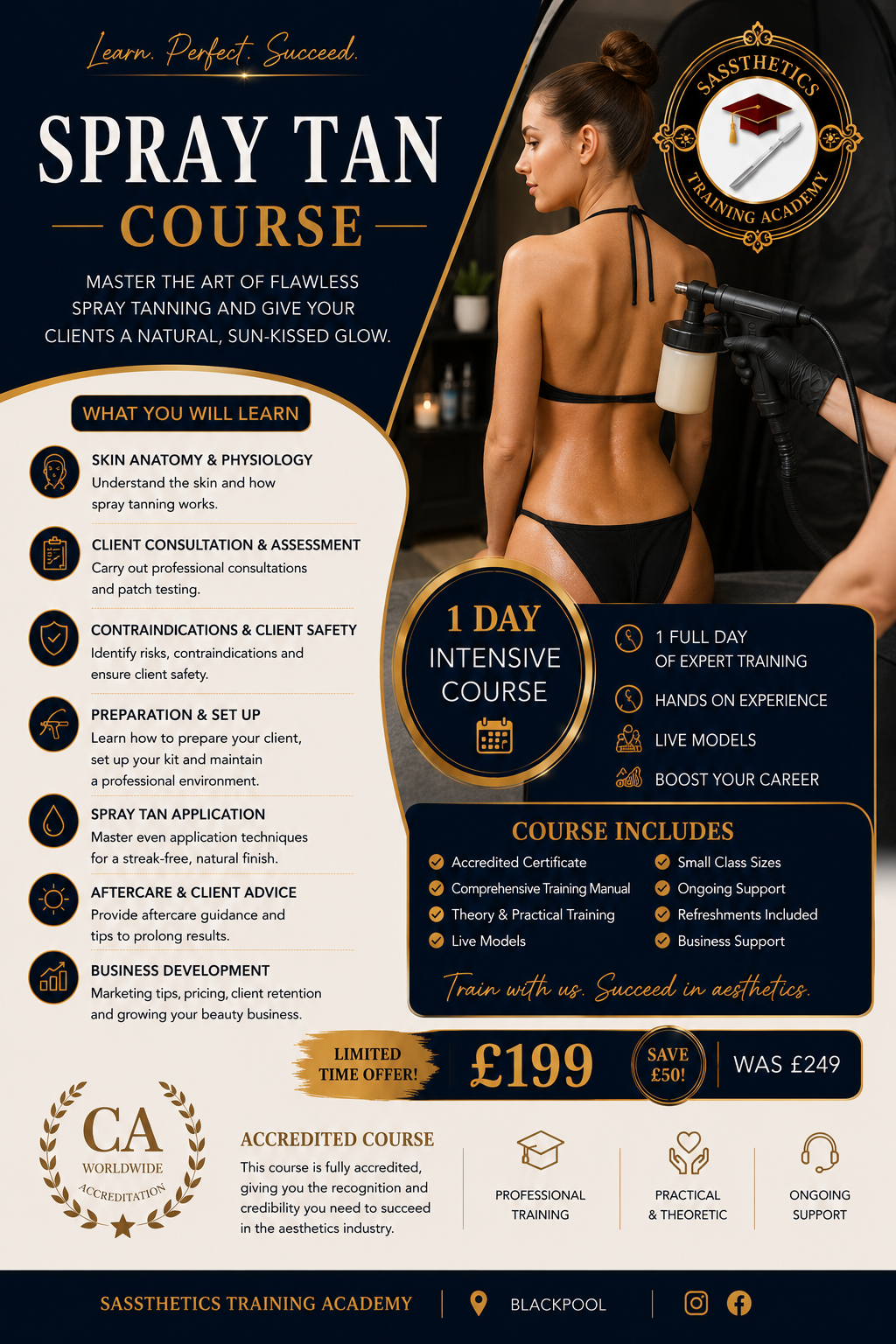 Spraytan Training Course Blackpool