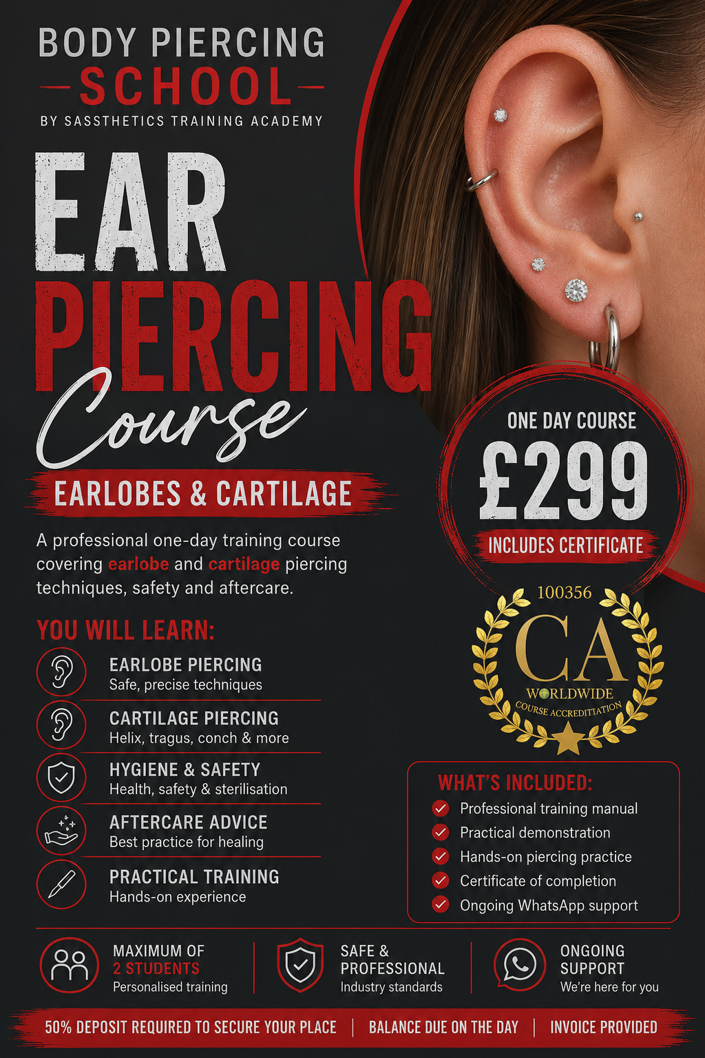 Ear Piercing Training Course Blackpool