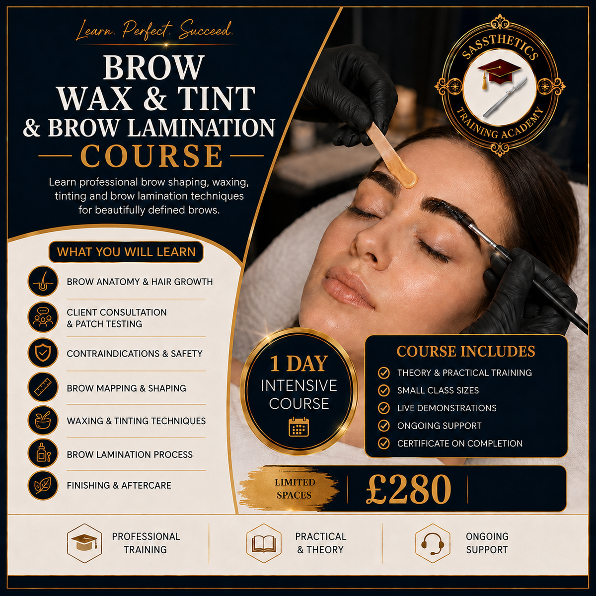 Brow Wax & Tint & Brow Lamination Course Blackpool