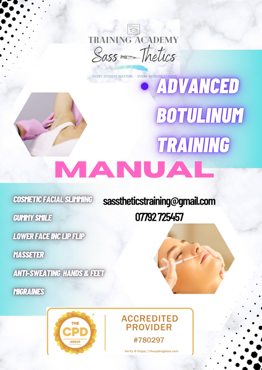 Advanced BotulinumToxin Manual -🌟Fully Accredited🌟59 Pages -includes everything you need .